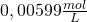 0,00599\frac{mol}{L}