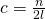 c=\frac{n}{2l}